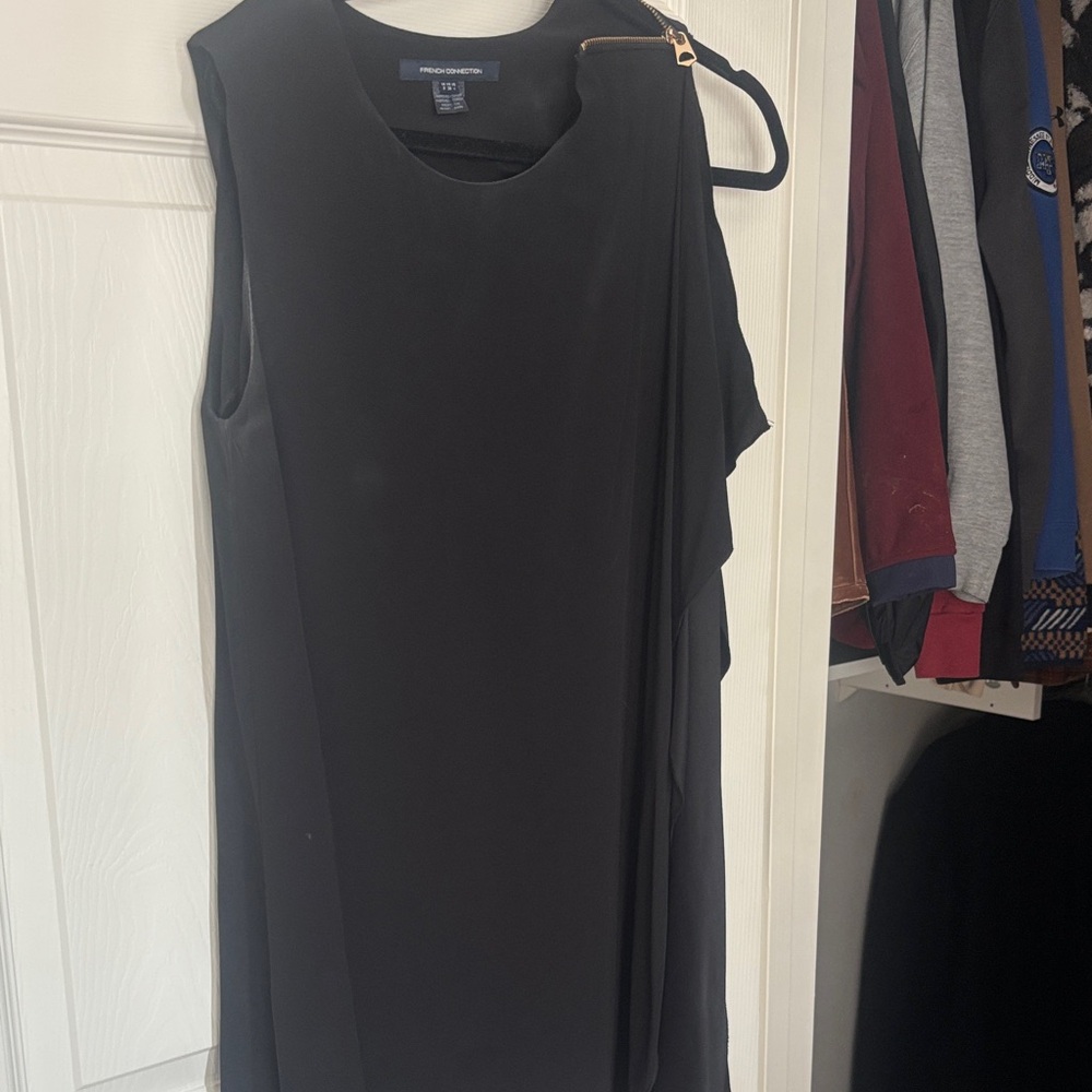 French connection Assymetrical Elegant Black Sleeveless Dress